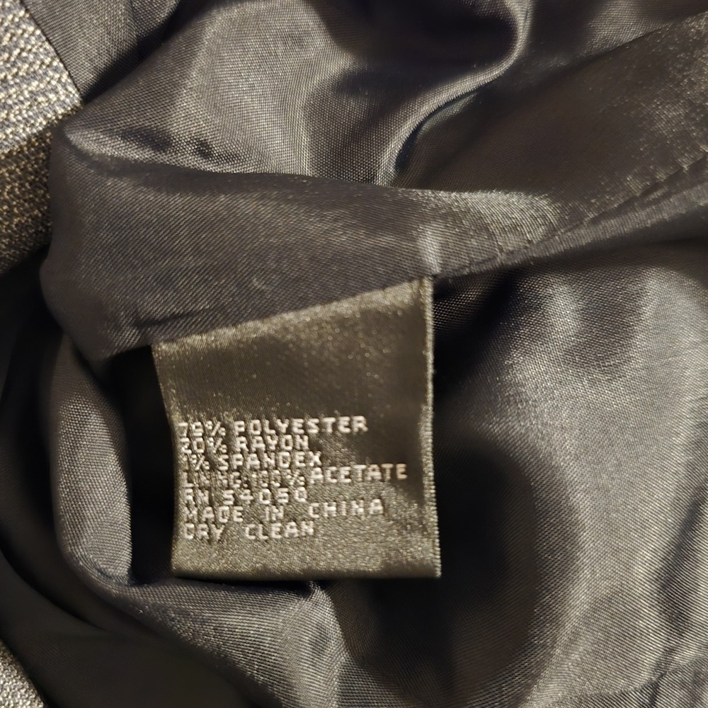Anne Klein Suit Womens 0P Gray 2 Piece Blazer and Pants Set Petite Workwear - Picture 8 of 8